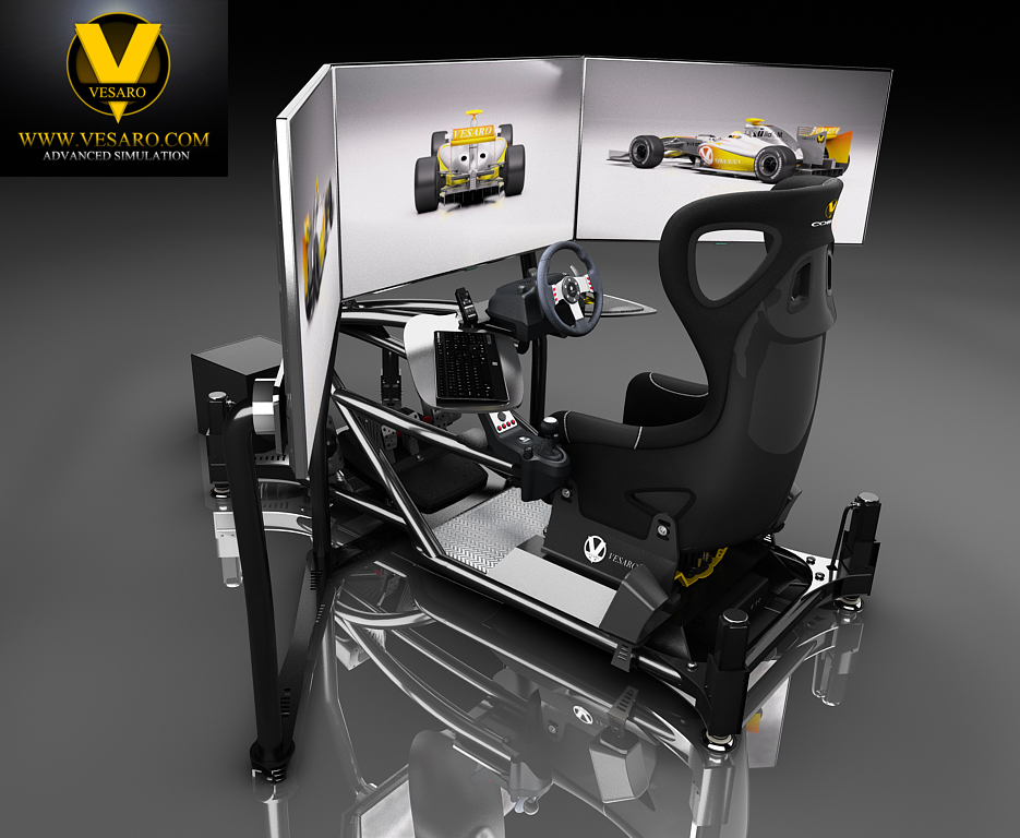 Vesaro_Racing_Simulation_Free_Standing_Triple_Display_Stand