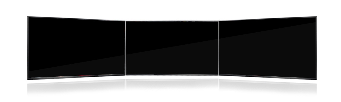 Triple Display Screen 65 Inch