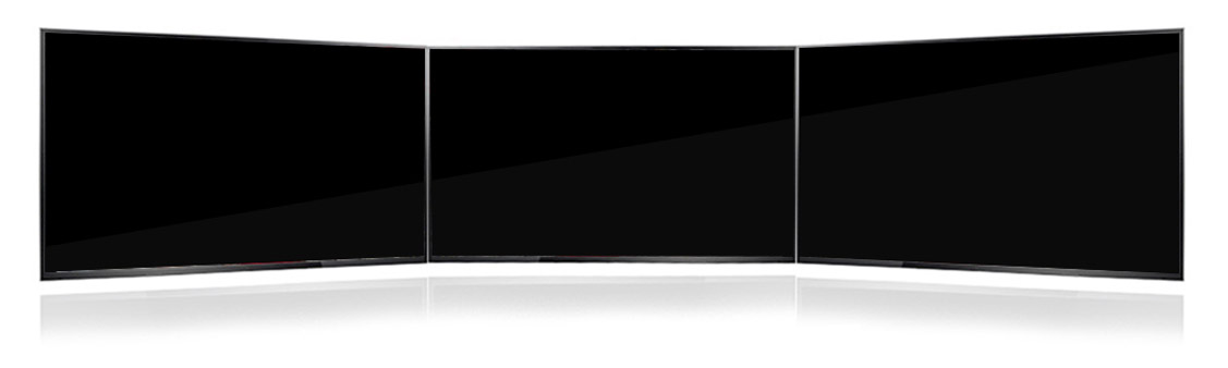 Triple Display Screen 75 Inch